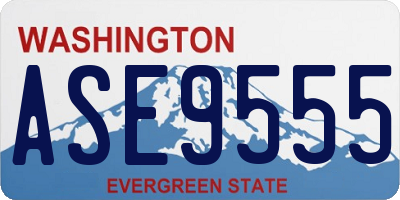 WA license plate ASE9555