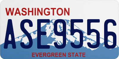 WA license plate ASE9556