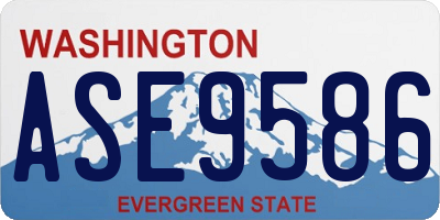WA license plate ASE9586