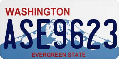 WA license plate ASE9623