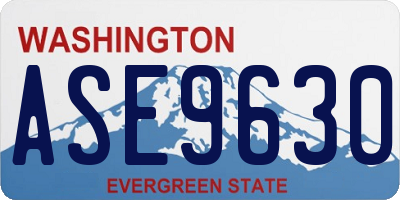 WA license plate ASE9630
