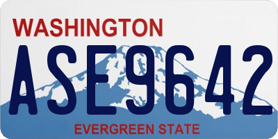 WA license plate ASE9642