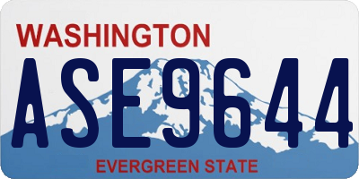 WA license plate ASE9644