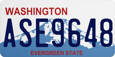 WA license plate ASE9648