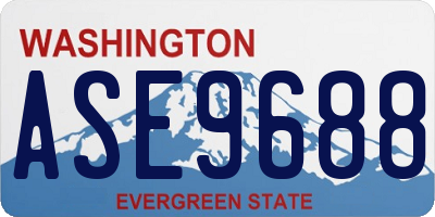 WA license plate ASE9688