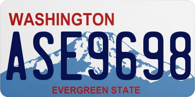 WA license plate ASE9698