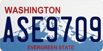 WA license plate ASE9709