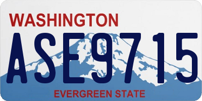 WA license plate ASE9715