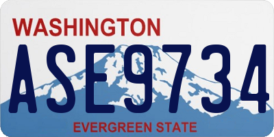 WA license plate ASE9734