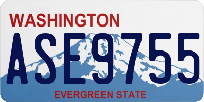 WA license plate ASE9755