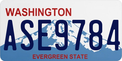 WA license plate ASE9784