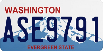 WA license plate ASE9791
