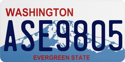 WA license plate ASE9805