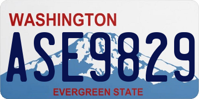WA license plate ASE9829