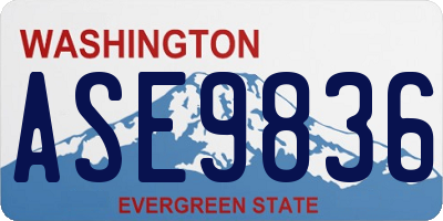 WA license plate ASE9836