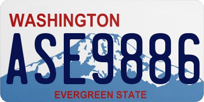 WA license plate ASE9886
