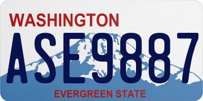WA license plate ASE9887