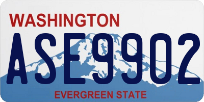 WA license plate ASE9902
