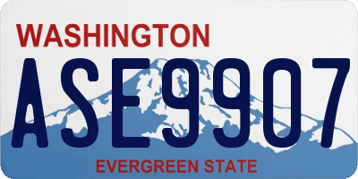 WA license plate ASE9907