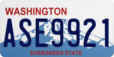 WA license plate ASE9921