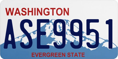 WA license plate ASE9951