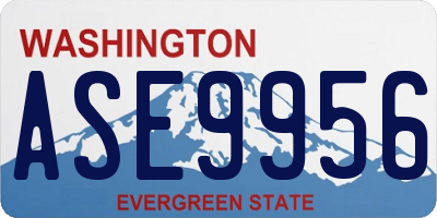 WA license plate ASE9956