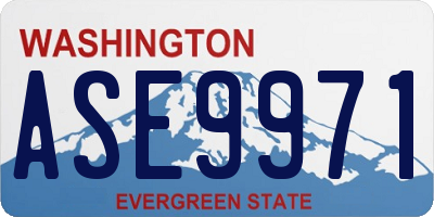WA license plate ASE9971