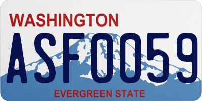 WA license plate ASF0059