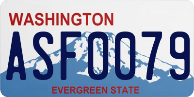 WA license plate ASF0079