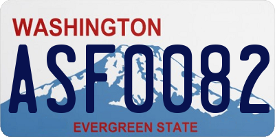 WA license plate ASF0082