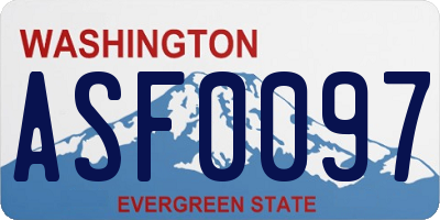 WA license plate ASF0097