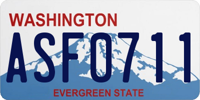 WA license plate ASF0711