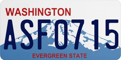 WA license plate ASF0715