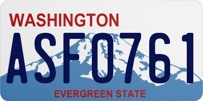 WA license plate ASF0761