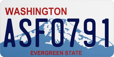 WA license plate ASF0791