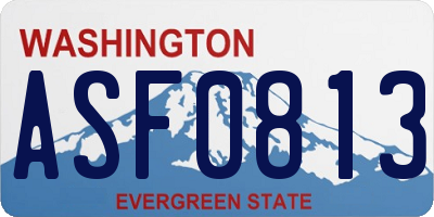 WA license plate ASF0813