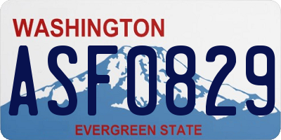 WA license plate ASF0829