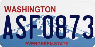 WA license plate ASF0873