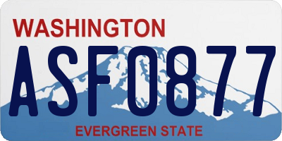 WA license plate ASF0877