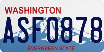 WA license plate ASF0878