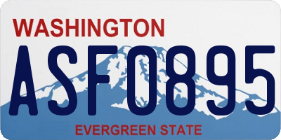 WA license plate ASF0895