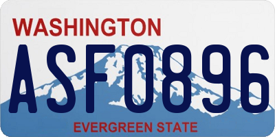 WA license plate ASF0896