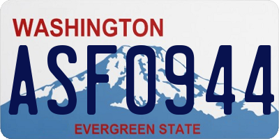 WA license plate ASF0944