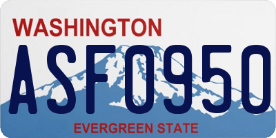 WA license plate ASF0950