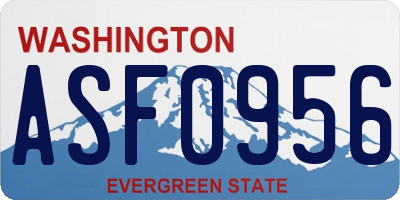 WA license plate ASF0956