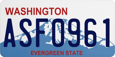 WA license plate ASF0961