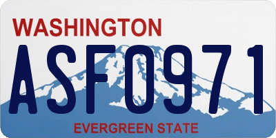 WA license plate ASF0971