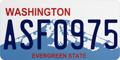 WA license plate ASF0975