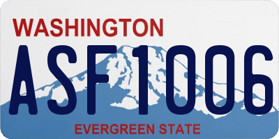 WA license plate ASF1006