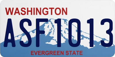 WA license plate ASF1013